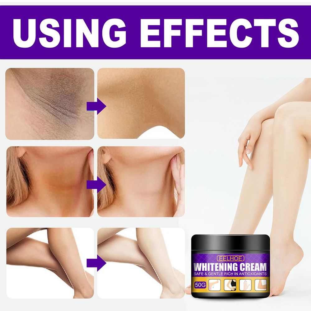 

5Pcs EELHOE Whitening Cream Body Underarm Armpit Whitening Cream Lotion Legs Knees Dark Skin Lightening Moisturizing Body Cream