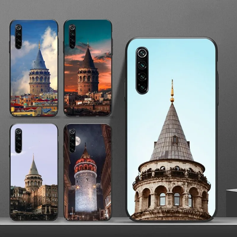 Турция Galata Kulesi чехол для телефона для Realme GT 2 9i 8i 7i Pro X50 X2 C35 C21 C20 C11 C3 мягкий черный чехол для телефона