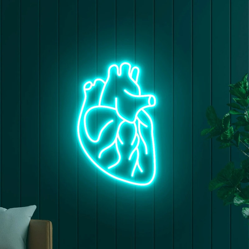 Human Heart Led Neon Sign Custom Night Light Sign for Game Room Party Decor Oh Baby Neon Light Lets Party Home Decor