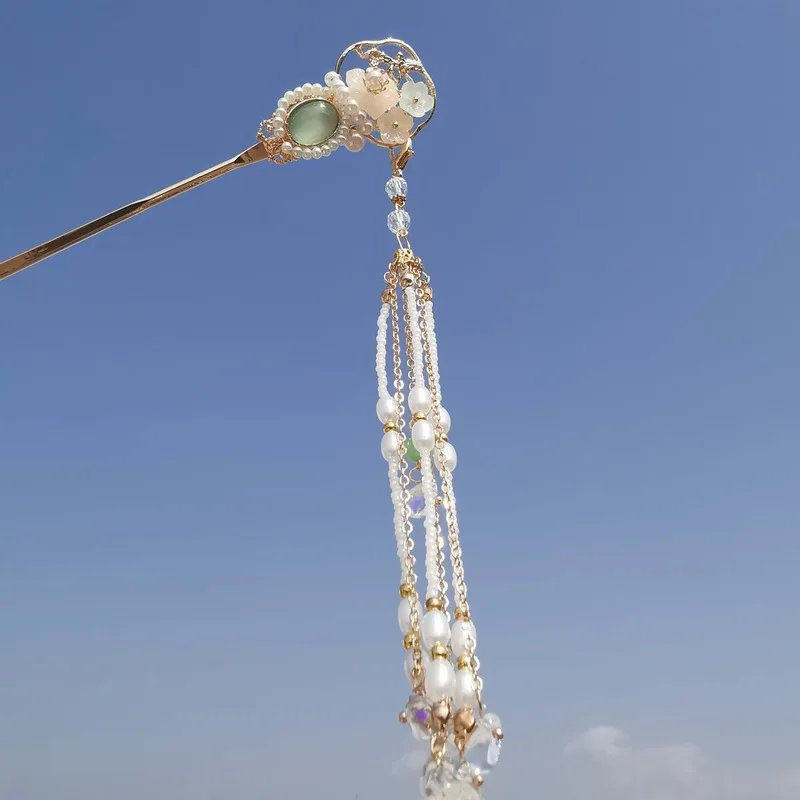 

Заколка для волос с бахромой в этническом стиле