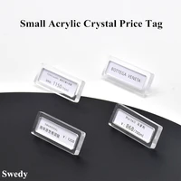 50x20mm mini sign display holder table mini acrylic name tag holder stand clear price label card sign holder stand