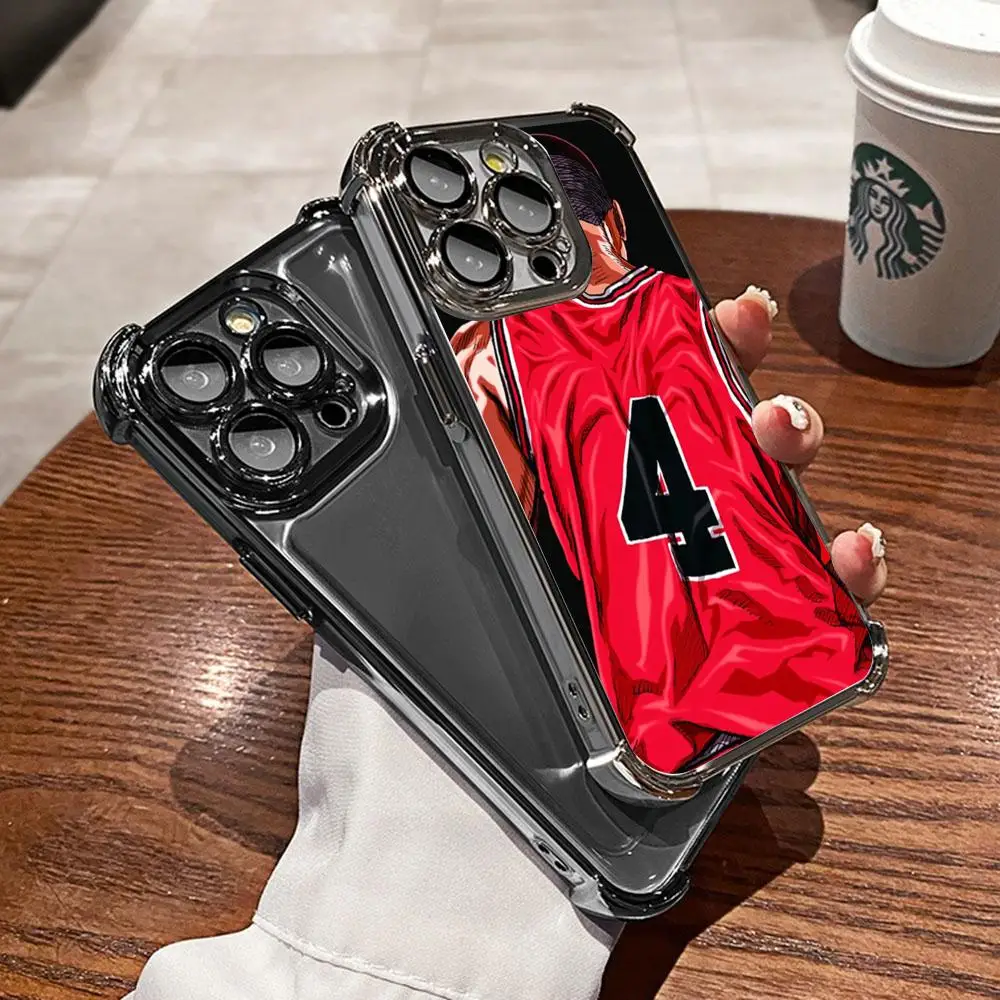 Classic Comics SLAM DUNK Phone Case Cool Electroplated Corners Unique Fashion Electroplat For Xiaomi 12 10 Redmi 11 13
