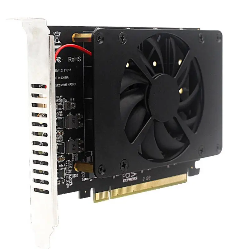 

4 Sets Of NVME RAID PCI-E X16 Split Card PCI-EX16 NVME M.2 MKEY SSD RAID Array Expansion Adapter Motherboard PCI-E Split Card
