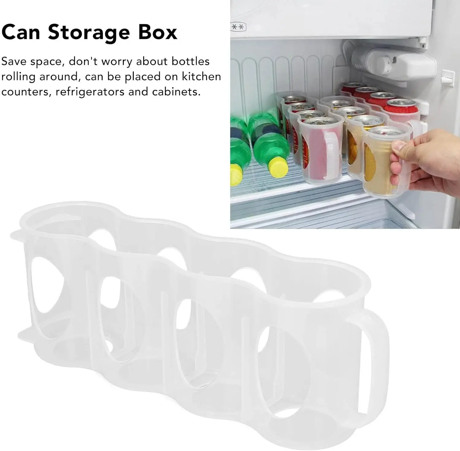 Портативный пластиковый органайзер для газированных напитков прозрачный