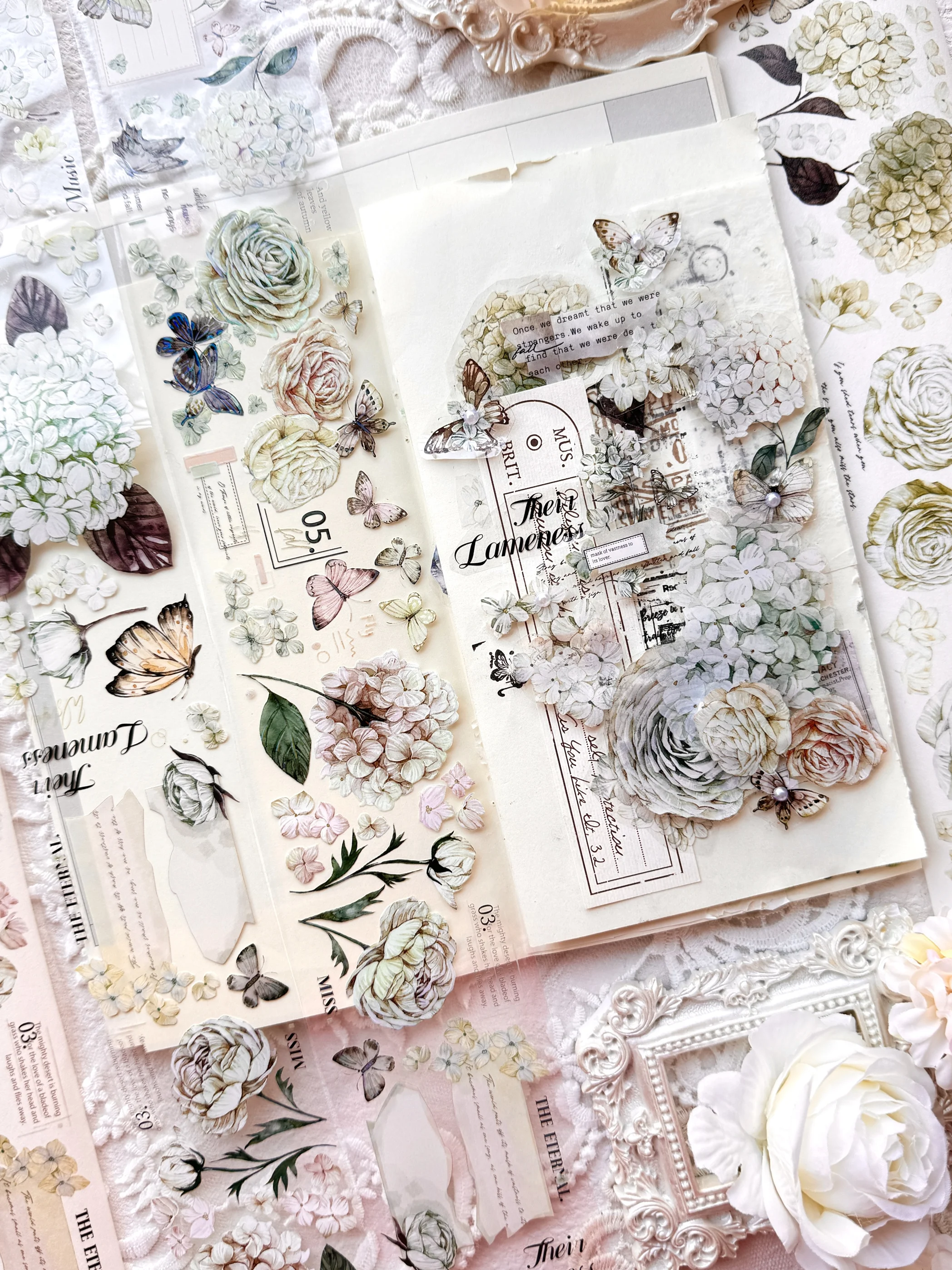 

Зелёный флористический washi лента