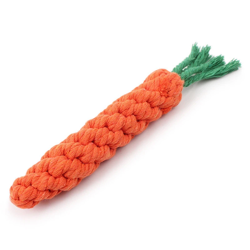 

Pet Teether Cotton Thread Toys Hand-woven Radish Shaped Chew Toys Outdoor Toss Game Puppy Teeth Cleaning Cat Sticks Dog Supplies