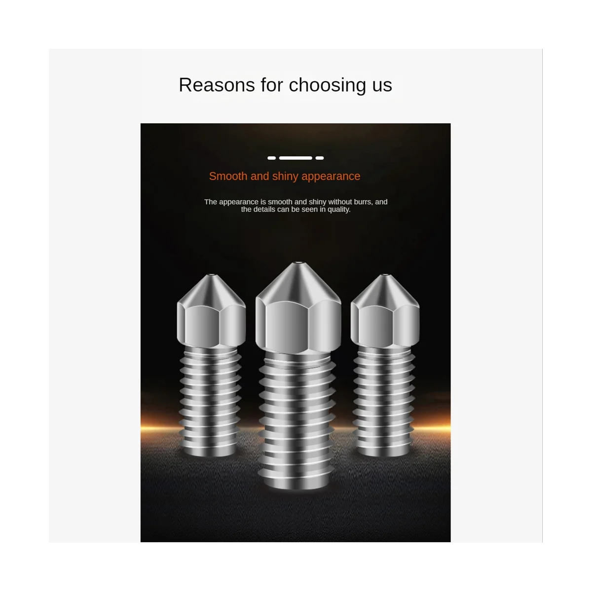 

1Pcs 3D Printer Parts Extruder Print Head Wear-Resistant Metal Sprayer Stainless Steel Nozzle Applicable for Ankermake