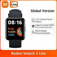 global version xiaomi redmi watch 2 lite smartwatch 1 55 hd gps smart watch blood oxygen sport bracelets bluetooth 5 0 mi band