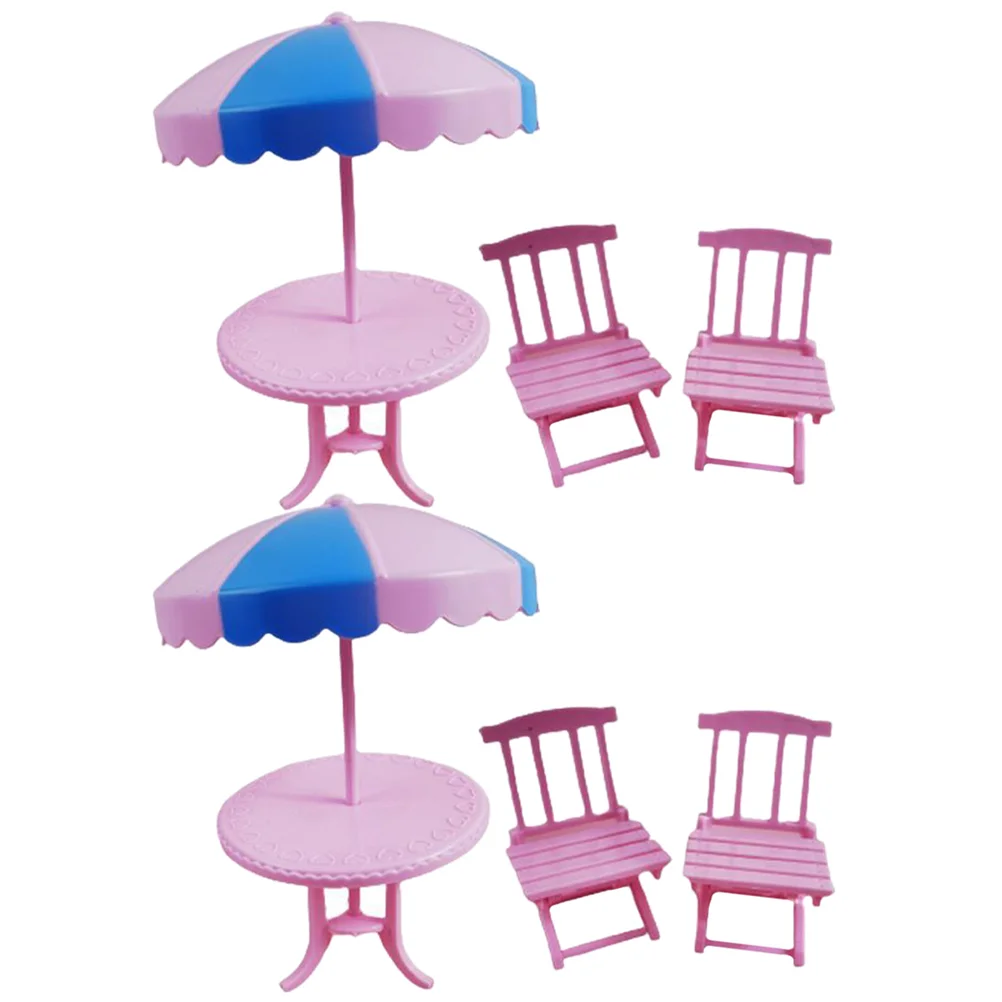 

Chair Beach Mini Miniature Table Decor Ornament Furniture House Model Tiny Lounge Deck Garden Umbrella Folding Set Prop Boat