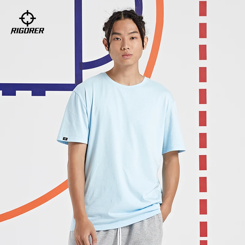 Футболка унисекс из хлопка Спортивная дышащая впитывающая пот однотонная для