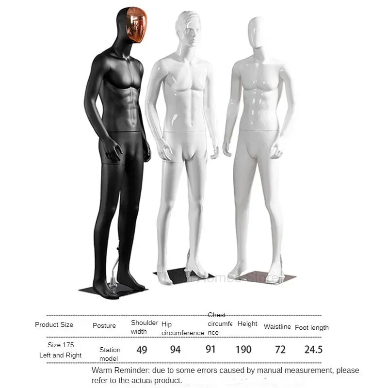 Matte Black Mannequin Full Body Clothing Store Muscles Muscle Men Prop For Sartorial Display Stand