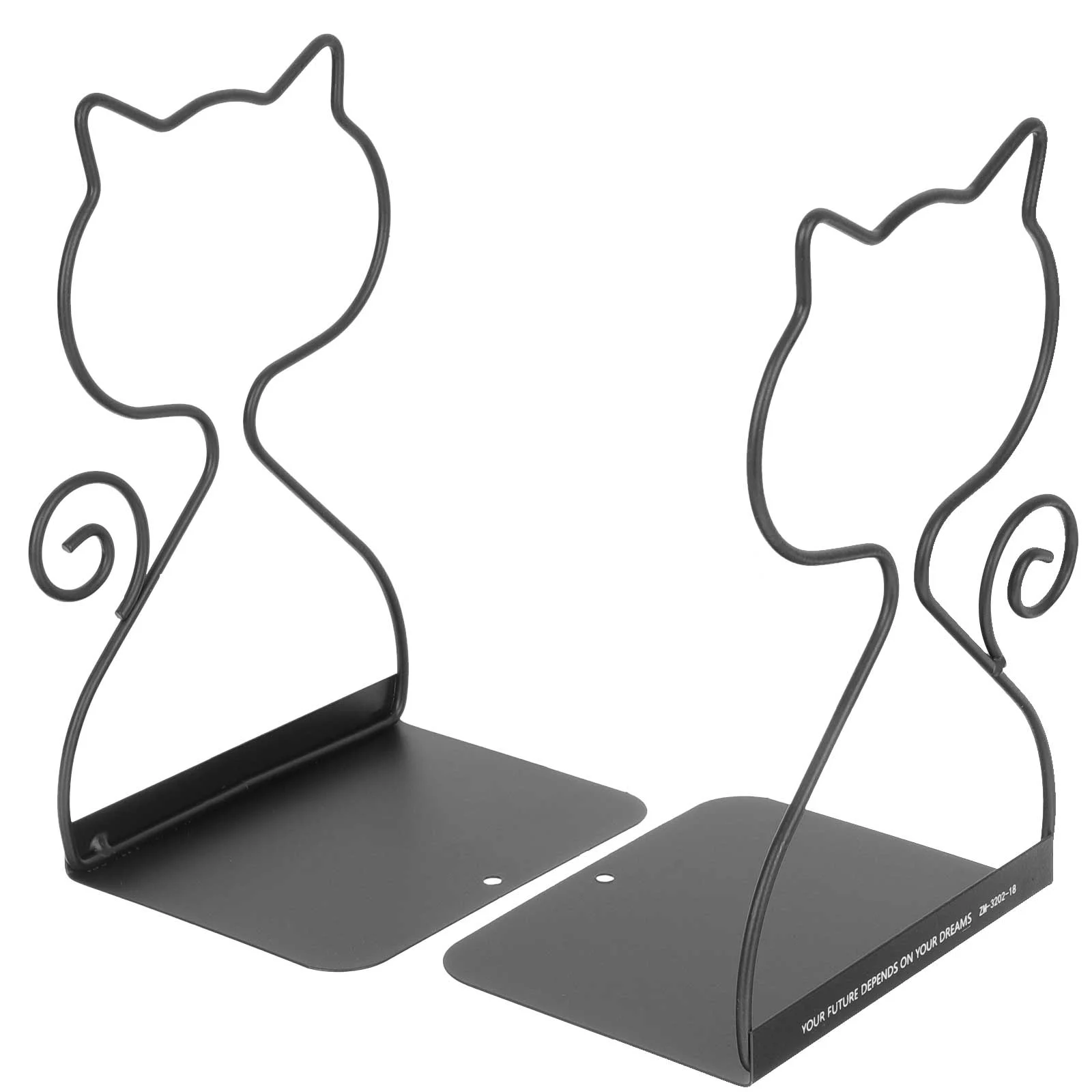 

2Pcs Crafted Book Stands Metal Book Ends Book Holders Creative File Bookends Bookshelf