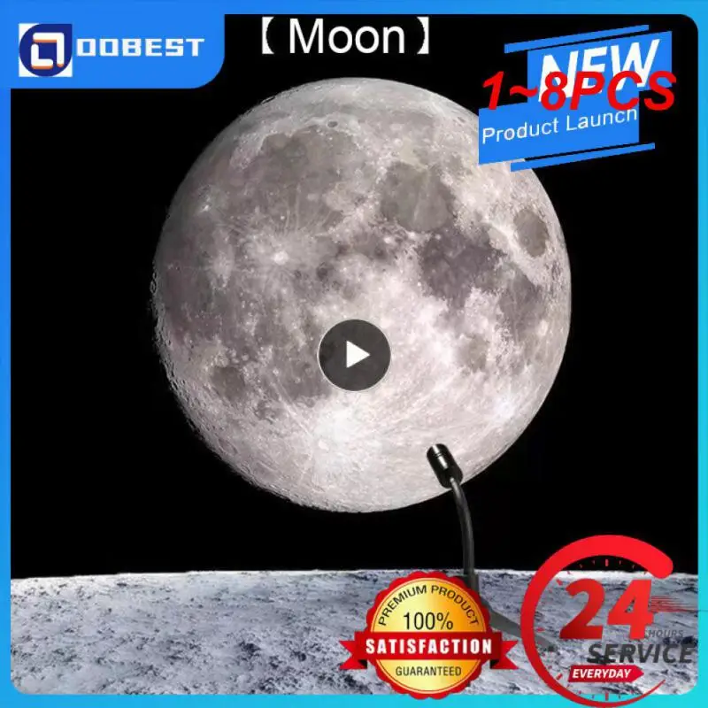 

Проектор звездный 2 в 1, 1-8 шт., проекционная лампа земля, луна, Галактический свет, проектор, фоновая атмосфера, ночник для спальни