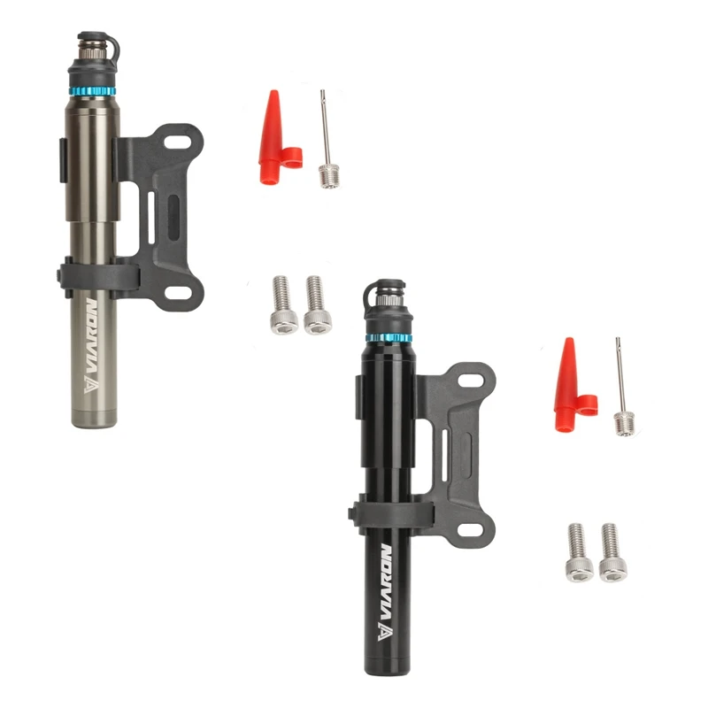 

VIARON 150 PSI Portable Bicycle Pump Mini Portable Aluminum Alloy High Pressure Gauge Tire Inflator For Cycling Bike