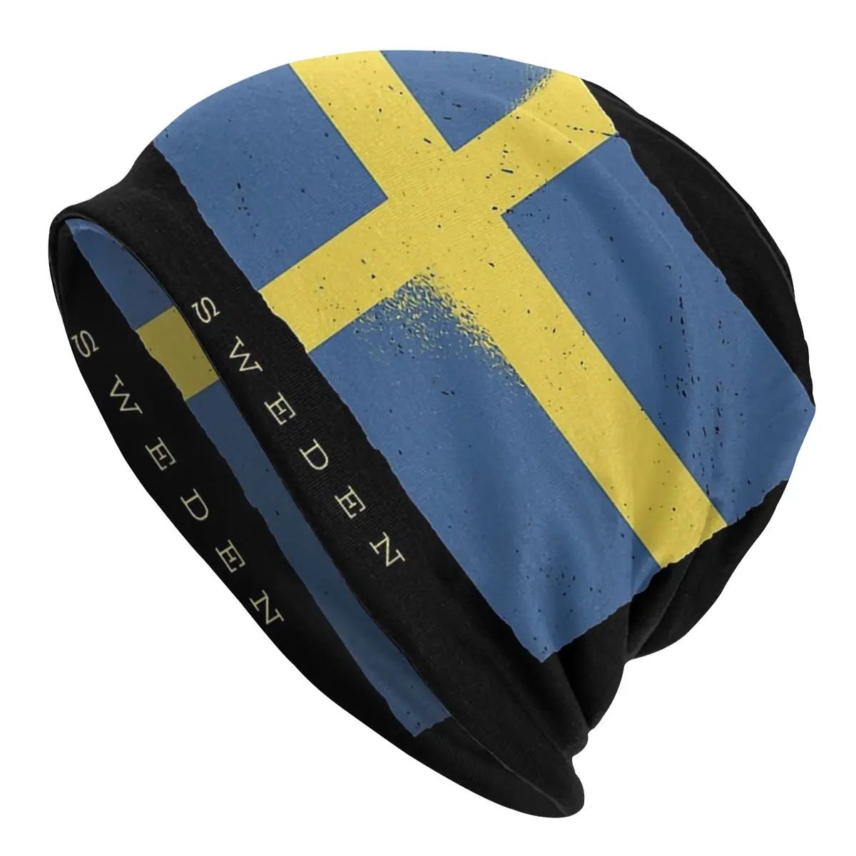 

Flag of Sweden Caps Vintage Street Skullies Beanies Hat Adult Men's Knit Hat Men Women Female Winter Warm Elastic Bonnet