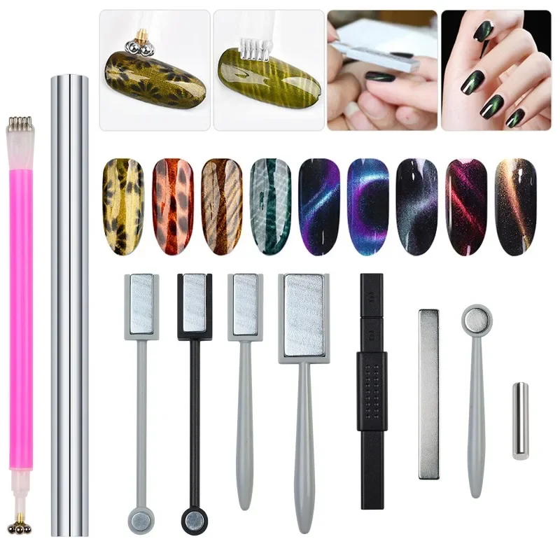 

Nail Enhancement Tools New Cat Eye Magnet Nail Polish Glue Fancy Multi Functional Nail Enhancement Cat Eye Magnet Pen