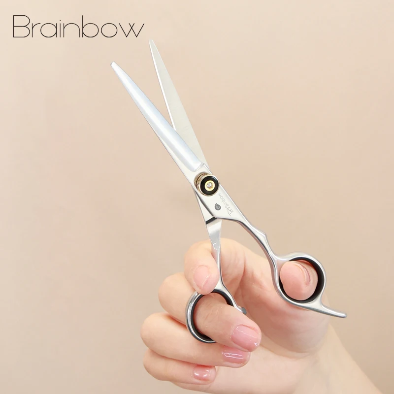 

Brainbow 6 'ножницы для волос, плоские зубные лезвия, резка, истончение, инструменты для укладки волос, парикмахерские ножницы