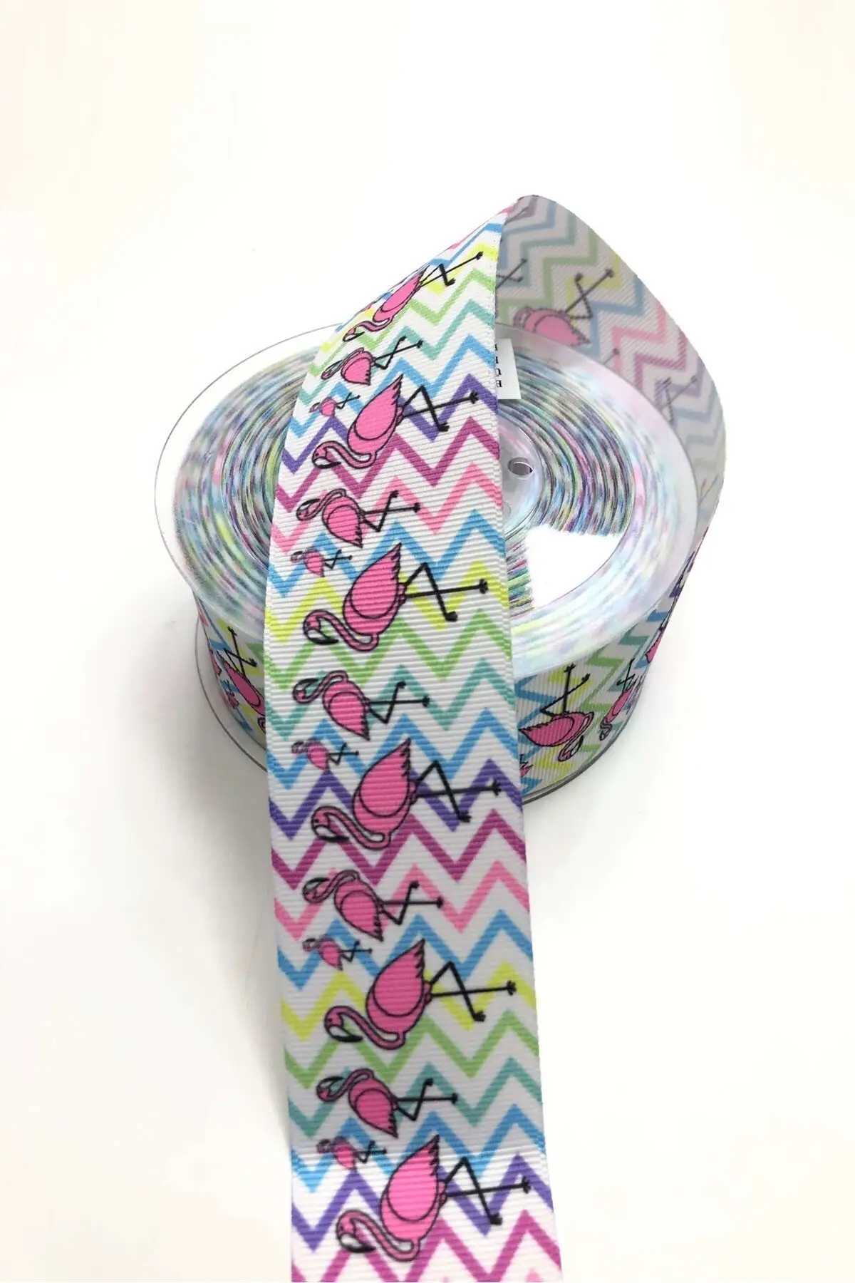 

Flamingo patterned grosgrain ribbon 4 Cm 1mt ribbon hobby supplies & entertainment life