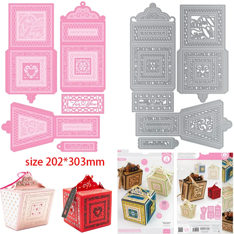 

Metal cutting dies sweet sentimental gift box die cut Scrapbook paper craft knife mould blade punch
