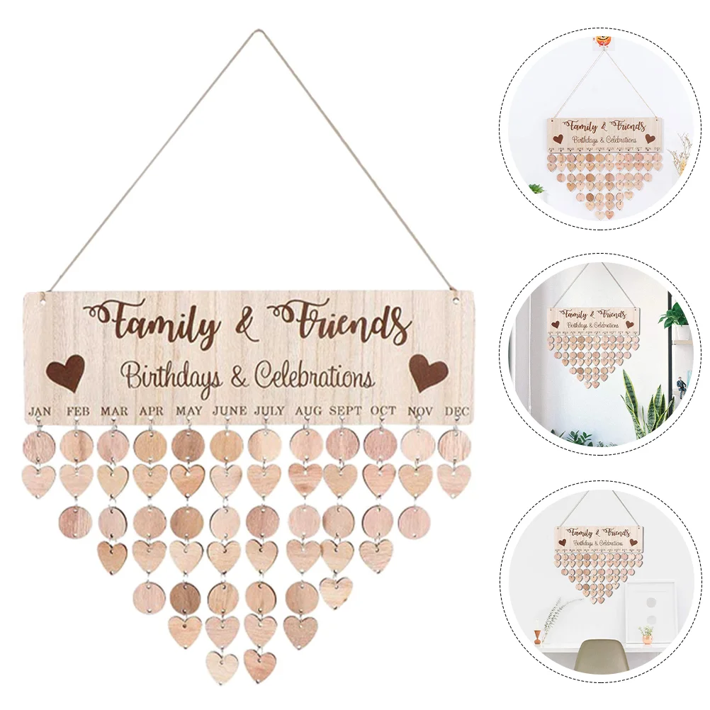 

Birthday Calendar Reminder Family Hanging Board Diy Wall Plaque Wood Woodendate Sign Day Tags Gifts Anniversary Countdown