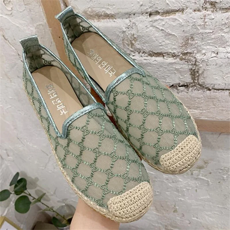 

Mesh Breathable Style Single Shoes Women's 2022 Summer New Korean Lazy Fisherman Shoes Casual Flat Bottom Slip-on Loafers