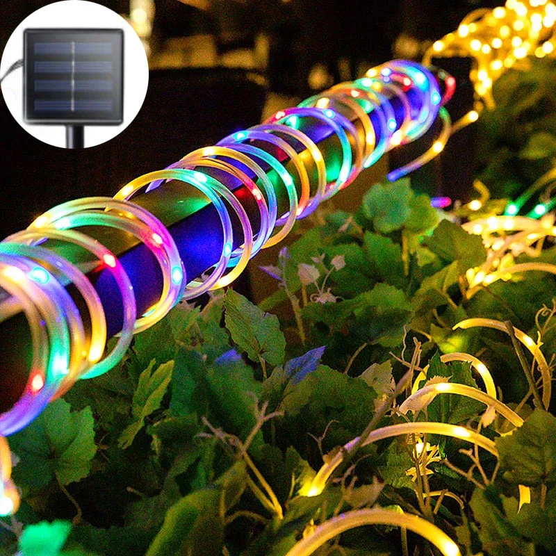 32m 300leds Solar Powered Led Rope Strip Lights Outdoor Waterproof Fairy Garden Garland for Christmas Yard Decoration Lamp