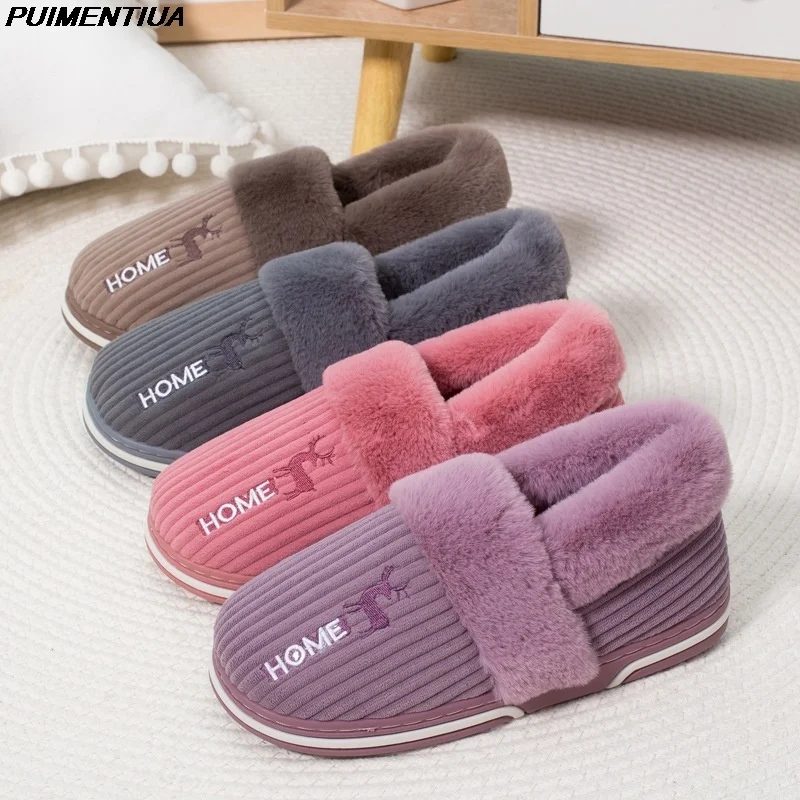 

Новинка, домашние тапочки на плоской подошве для мужчин и женщин, легкие, мягкие, удобные, зимние, теплые, плюшевые, женские, хлопковые домашние тапочки унисекс