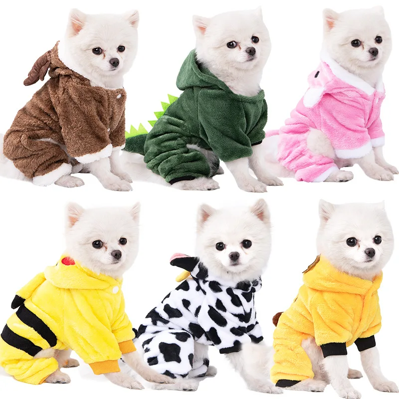 

Pet Dog Clothes Soft Warm Fleece Dogs Jumpsuits Clothing for Small Dogs Puppy Cats Chihuahua Clothes