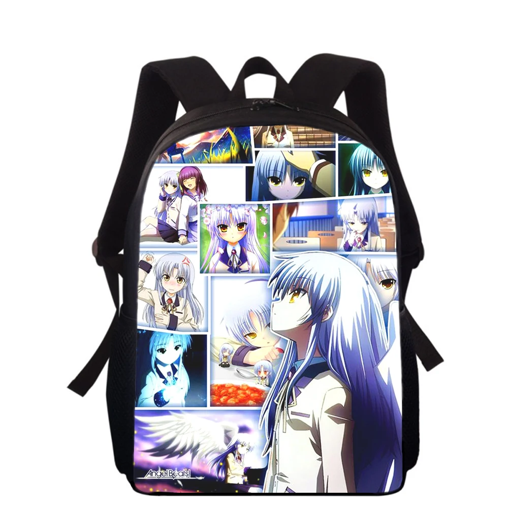 Angel Beats Tachibana Kanade 15” 3D Print Kids Backpack Primary School Bags for Boys Girls Back Pack Students School Book Bags
