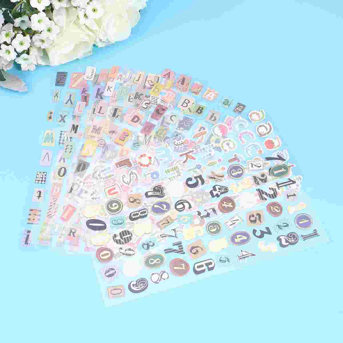 

Stickers Alphabet Scrapbookscrapbooking Decorative Kids Sticker Number Craft Decalscolorful Decal Sticky Abc Gemstone Lettering