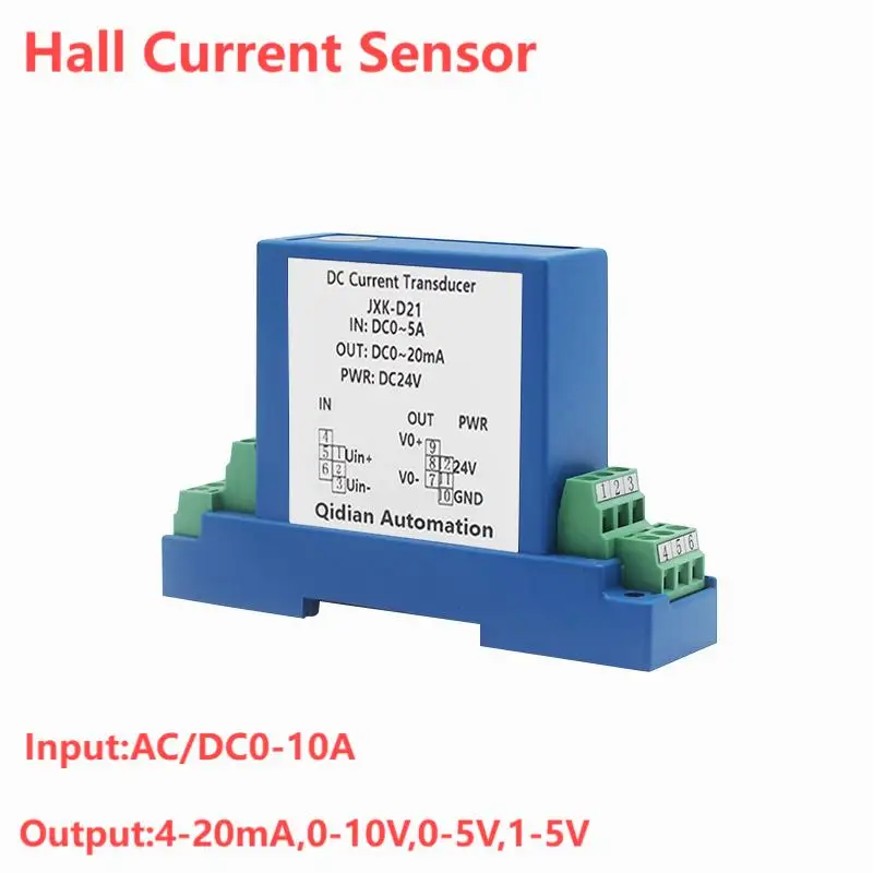 Датчик тока холла передатчик яркости трансформатор 4-20 мА 0-10 В переменного 220 24