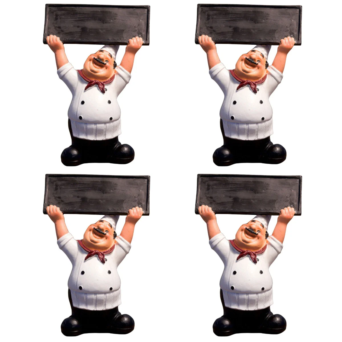 

4pcs Hand Message Board Chef Resin Craftwork Message Board Signs Small Blackboard