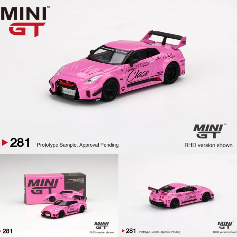 

Широкоугольная модель автомобиля MINI GT LBWK, модифицированная версия 1:64 для Nissan R35, модель автомобиля класса Ver.1 из сплава, коллекционный орнам...