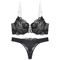 new sexy lace women bra set hollow out underwear panty set thong intimante bra brief lingerie set size 34 36 38 40 42 44 a b c