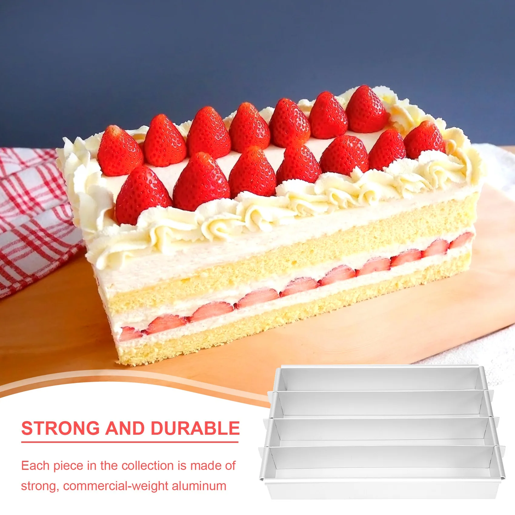 Форма для торта Battenberg коммерческий алюминий с анодированным весом серебро A