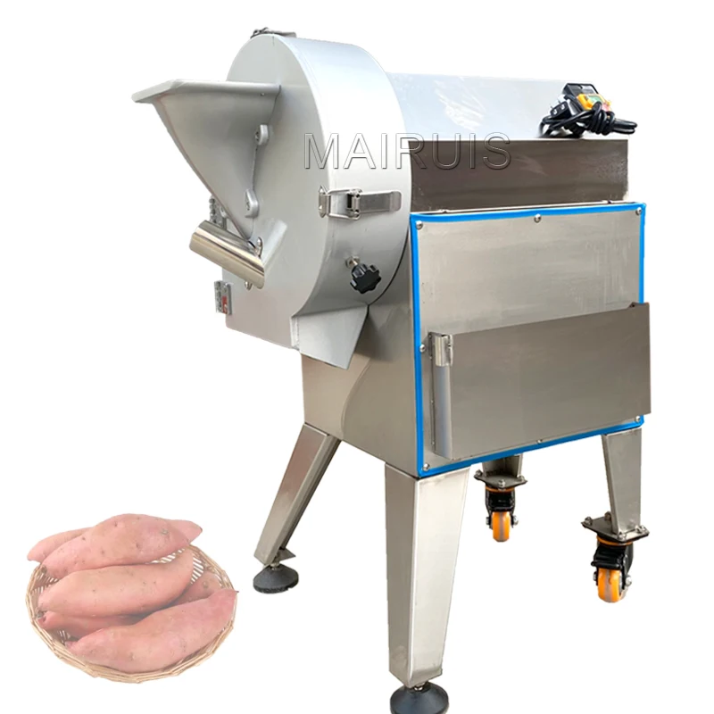 

Restaurant Vegetable Slicer Commercial Electric Vegetable Cutter Food Processor Potato Chips Carrot Melon Dicing Cutting Machine