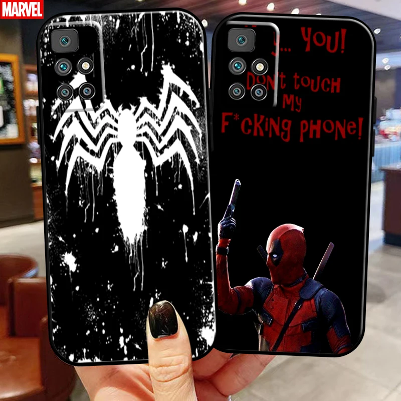 

Marvel Venom Spiderman Deadpool For Xiaomi Redmi 10 6.5 Inch Phone Case Carcasa Coque Silicone Cover Liquid Silicon Back Funda
