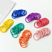 100pcslot rainbow color elastic hair bands for baby girls mini hair tie child hair scrunchie head rope fashion hair accessories
