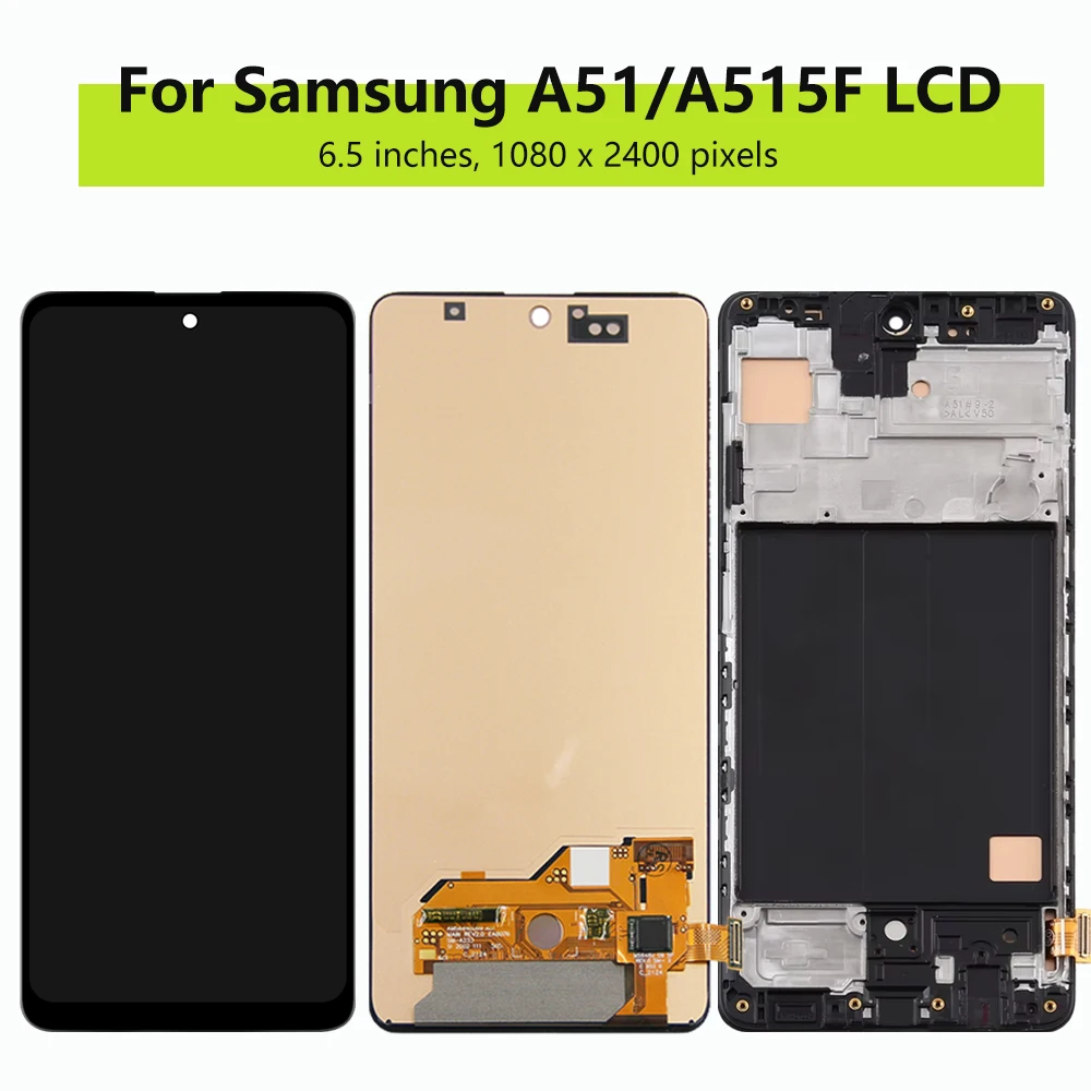 6 5 ''Super AMOLED ЖК-дисплей для Samsung Galaxy A51 дигитайзер сенсорного экрана в сборе