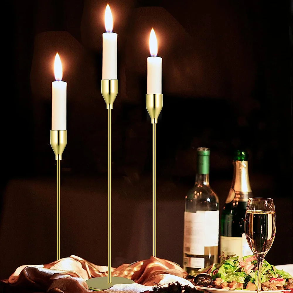 S Taper Candles Metal Candelabra For 3/4inch Candles For Wedding Dinning Party Interior Decoration