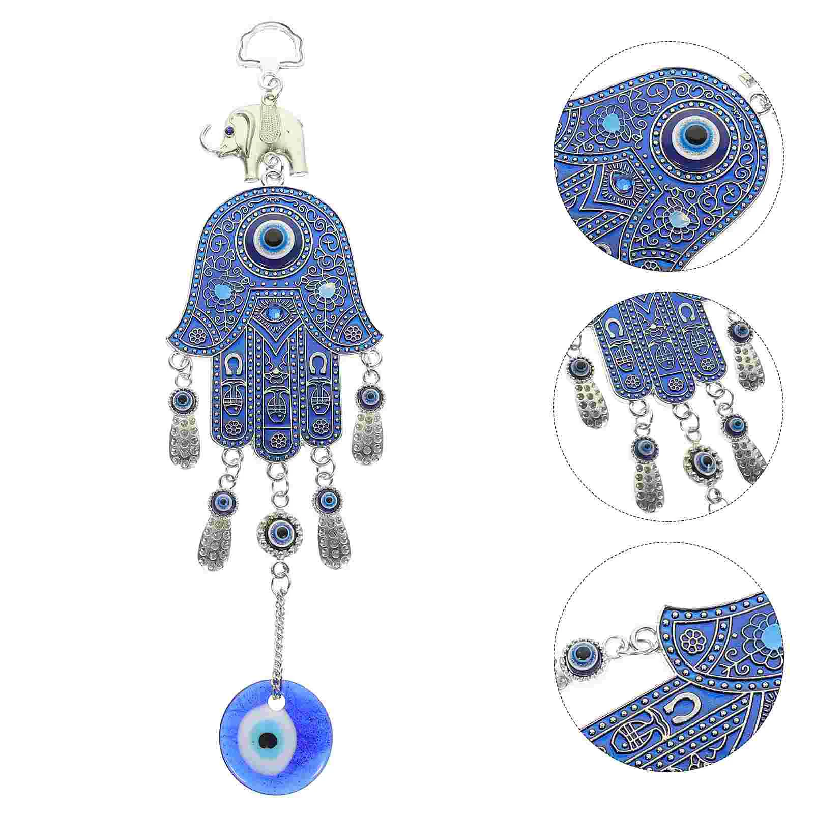 

Eye Evil Hanging Blue Turkish Ornament Charm Hamsa Pendant Decor Amulet Wall Hand Car Decoration Protection Lucky Mirror Catcher