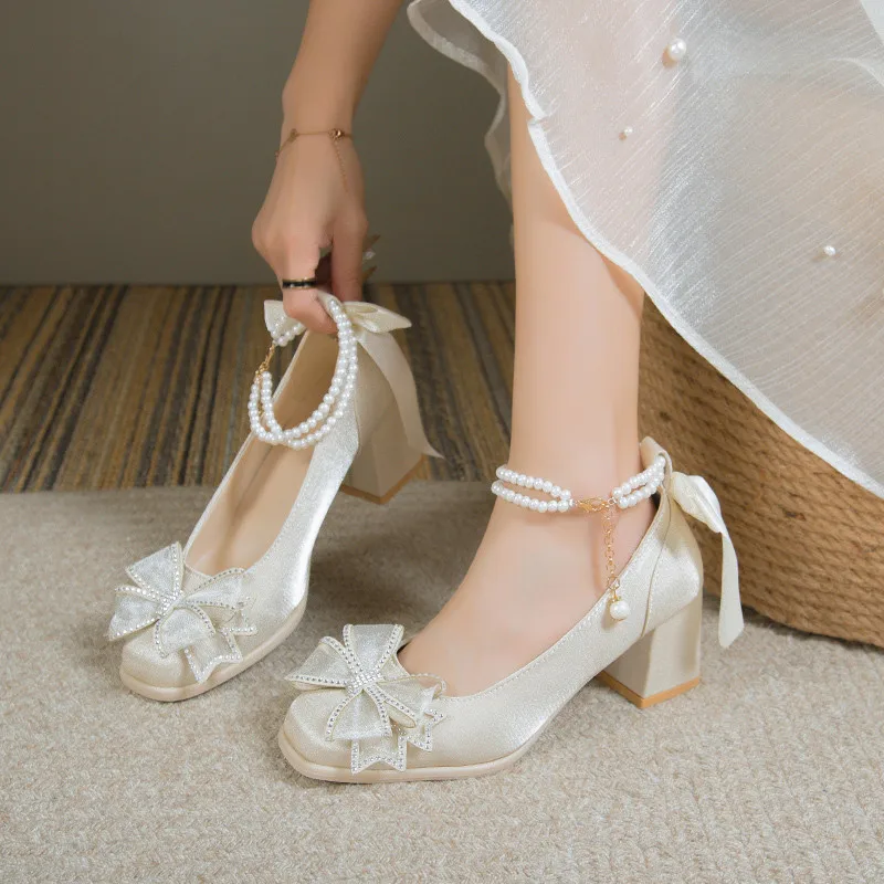 Фирменные туфли-лодочки для похудения 2024 милые бежевые босоножки на высоком