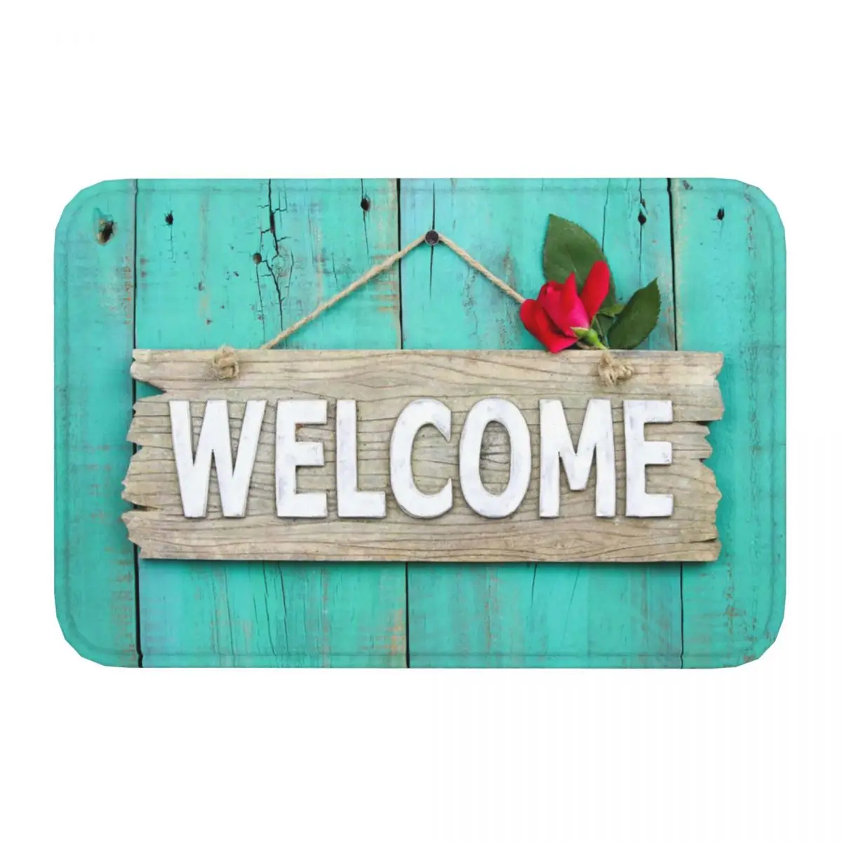 A Welcome Sign On Door Bath Floor Mat Rug Carpet Entrance Living Room Home Kitchen Doormat Bedroom Non-slip Hallway |