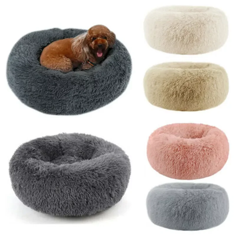 

NEW Donut Mand Dog Accessories for Large Dogs Cat's House Plush Pet Bed for Dog XXL Round Mat For Small Medium Animal Calmin