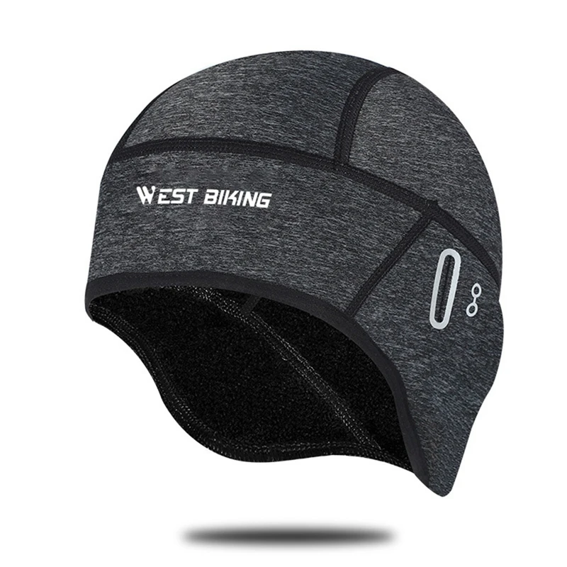 

Легкая теплая шапка WEST BIKING с черепом, зимняя женская шапка с ушками, дышащая шапка для занятий спортом на открытом воздухе, серая