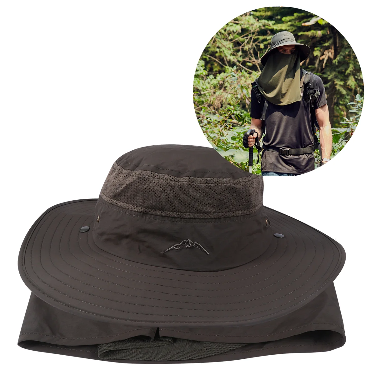 

Hat Sun Outdoor Face Neck Flap Protection Cover Uv Caps Fishermans Cap Anti Hats Solar Mesh Wide Gardener