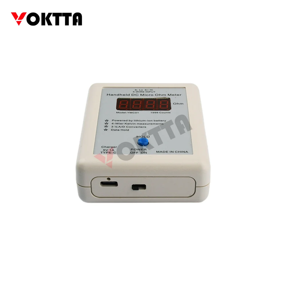 Ymc01 Ручной миллиомметр постоянного тока Тестер низкого сопротивления
