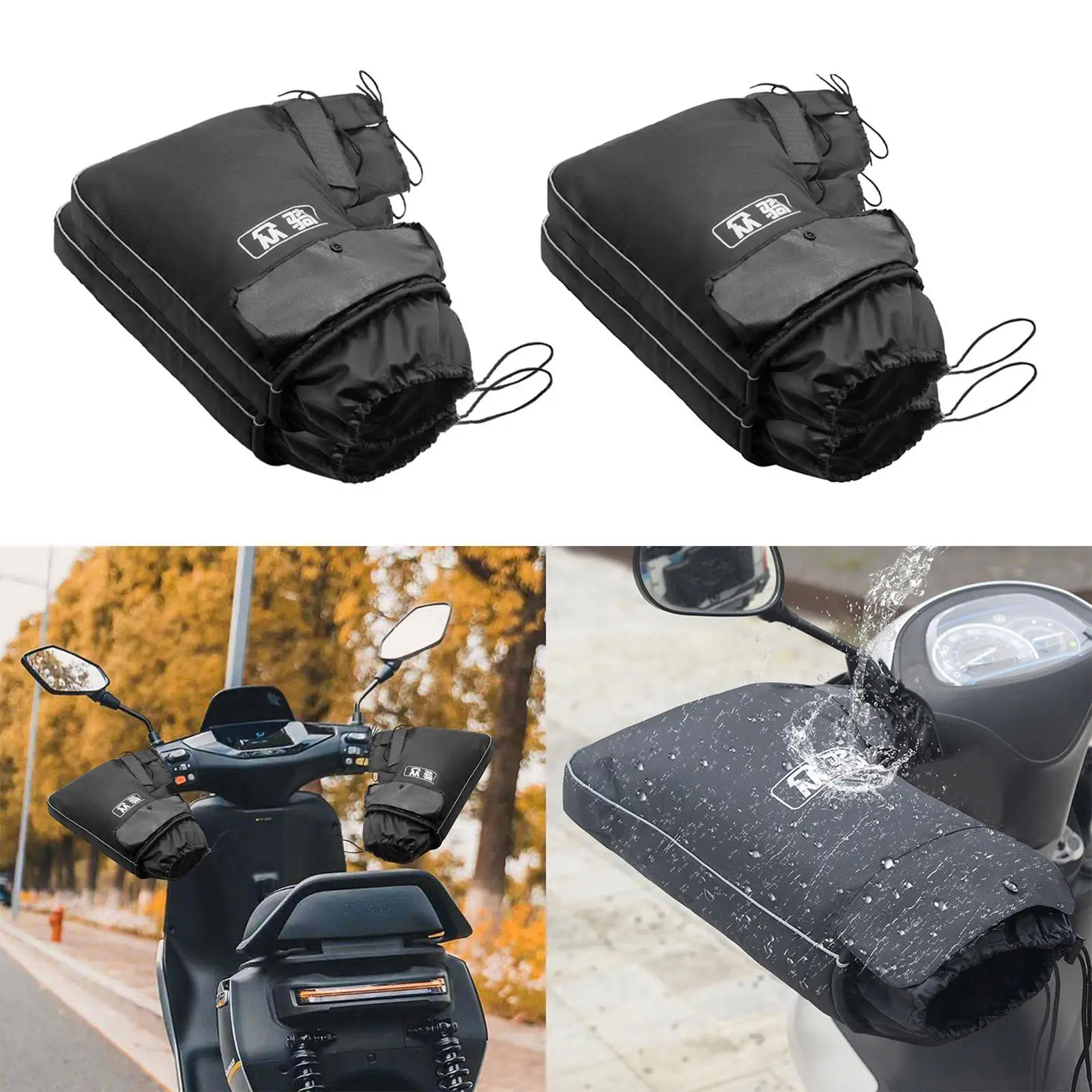 Велосипедные перчатки на руль велосипедиста варежки зиму термочехол для руля