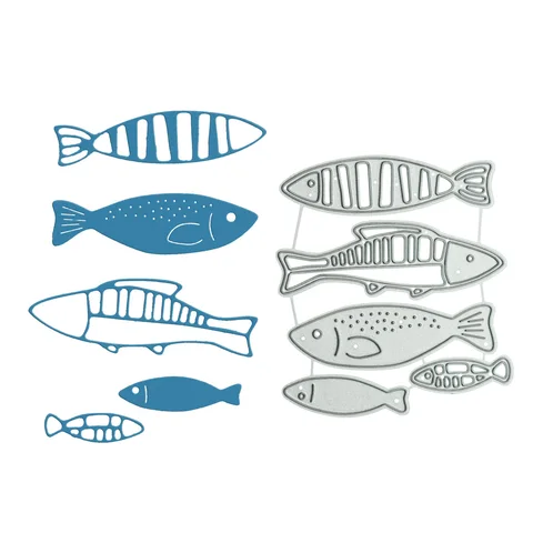 Металлические высечки для скрапбукинга рыба