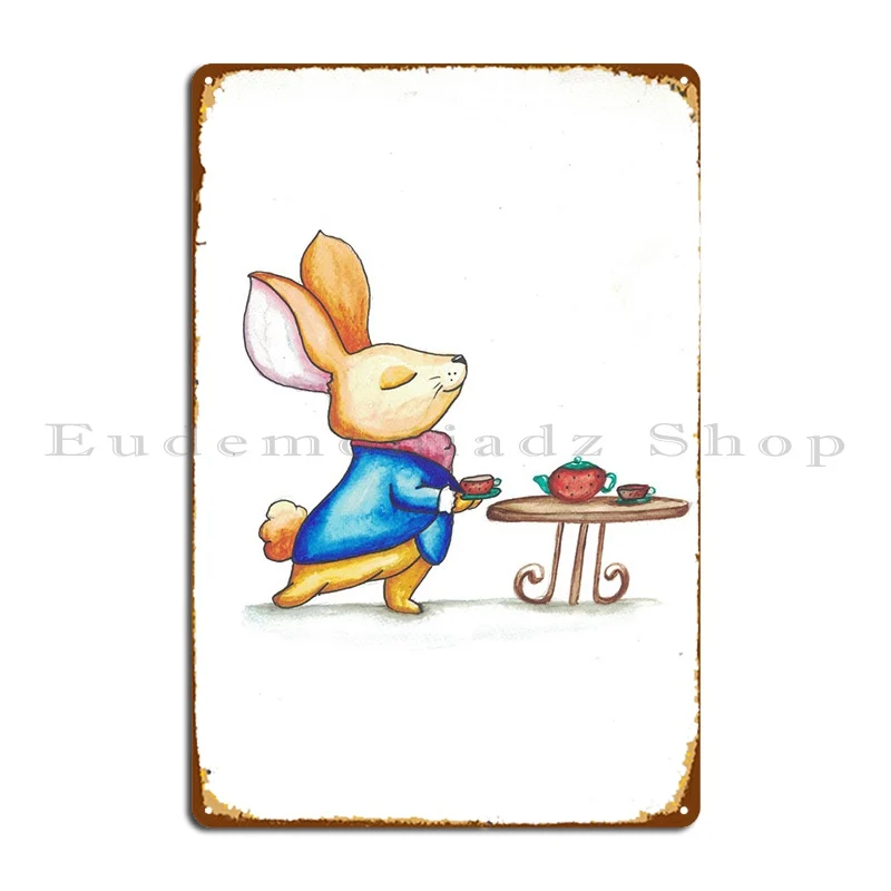 

Металлический настенный плакат в виде кролика